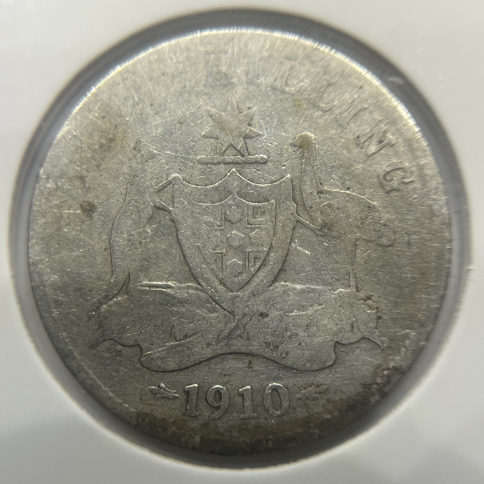 1910 Shilling Coin - Very Good - Edward VII Silver Predecimal First Year Issue