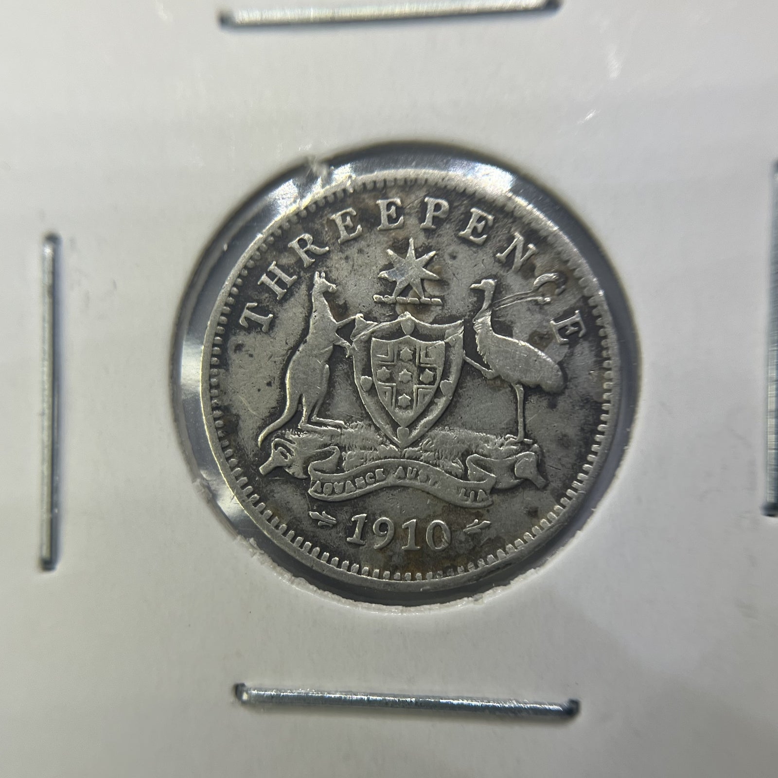 1910 Threepence Coin - Very Fine - Edward VII Silver Predecimal First Year