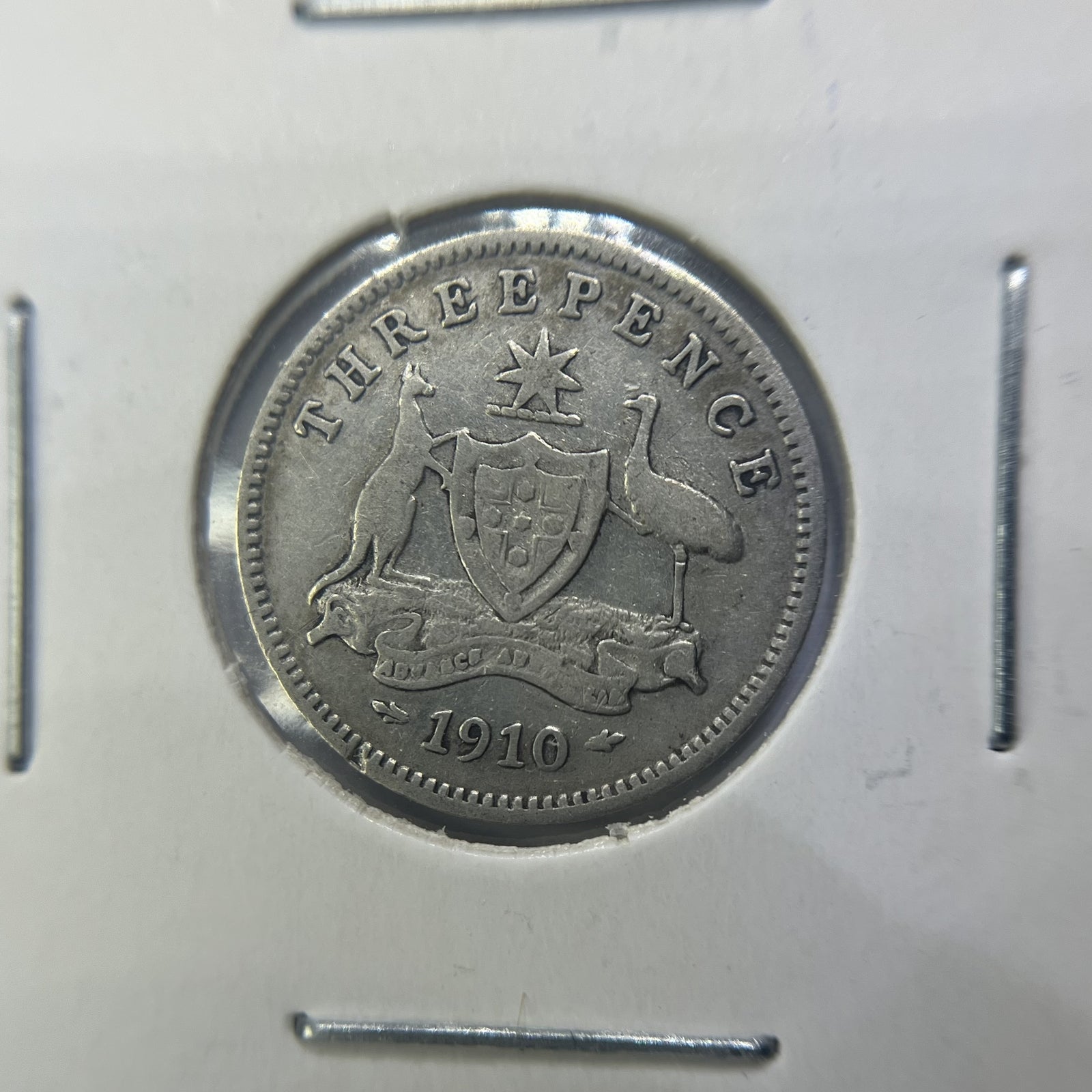1910 Threepence Coin - Very Fine - Edward VII Silver Predecimal First Year