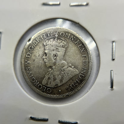 1924 Sixpence Coin - Fine - George V Silver Predecimal Australian