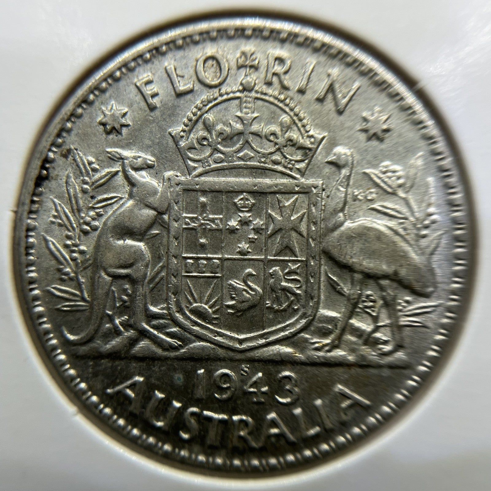 1943 s Florin Coin - good Very Fine - George VI Silver