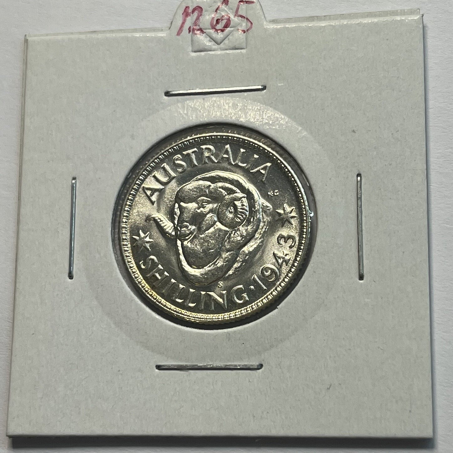 1943 s Shilling Coin - Choice Uncirculated - George VI Silver Predecimal