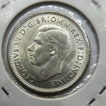 1943 s Shilling Coin - Choice Uncirculated Lustre - George VI Silver Predecimal