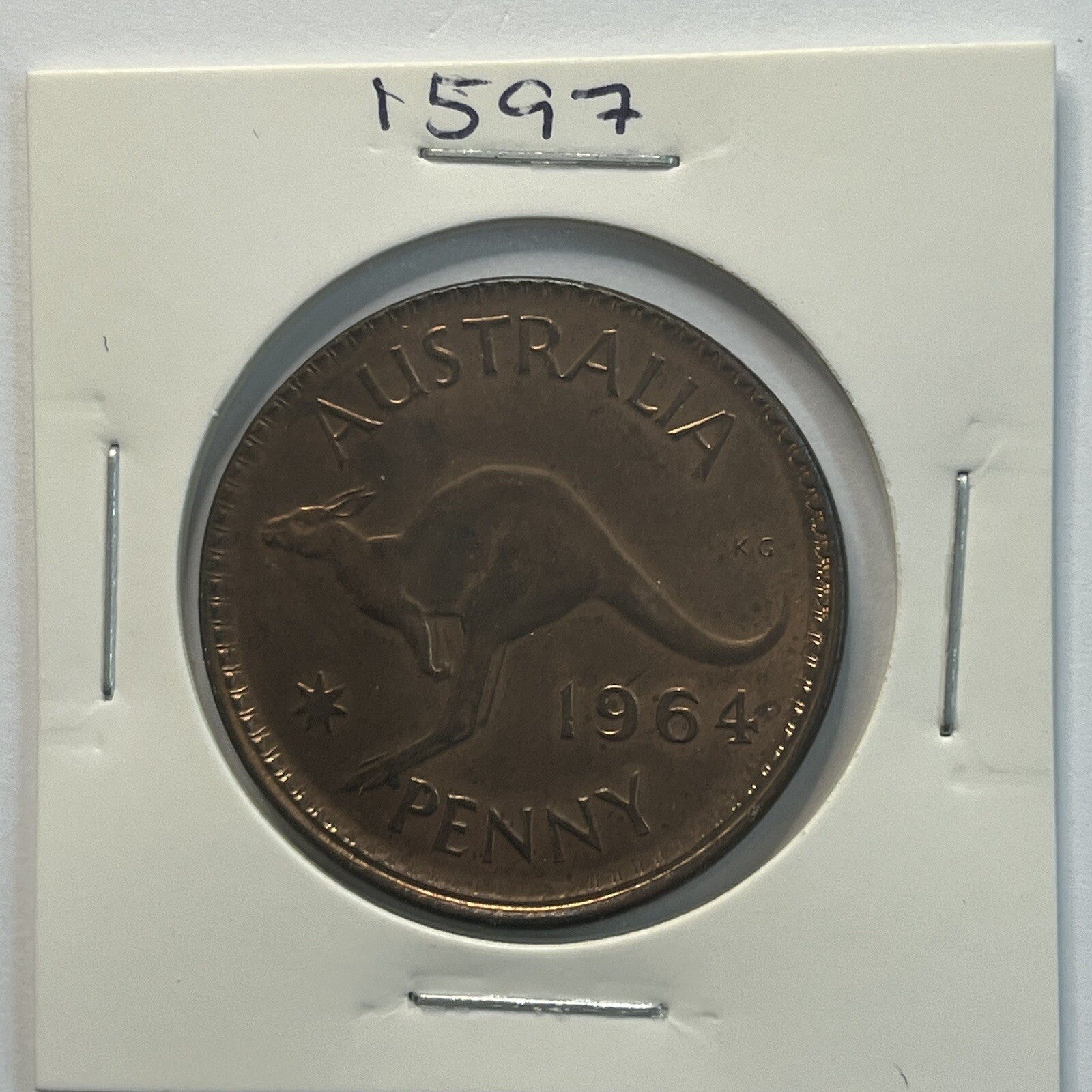1964 Penny Coin - Struck Out of Collar Misstrike Error Lip - Scarce Predecimal