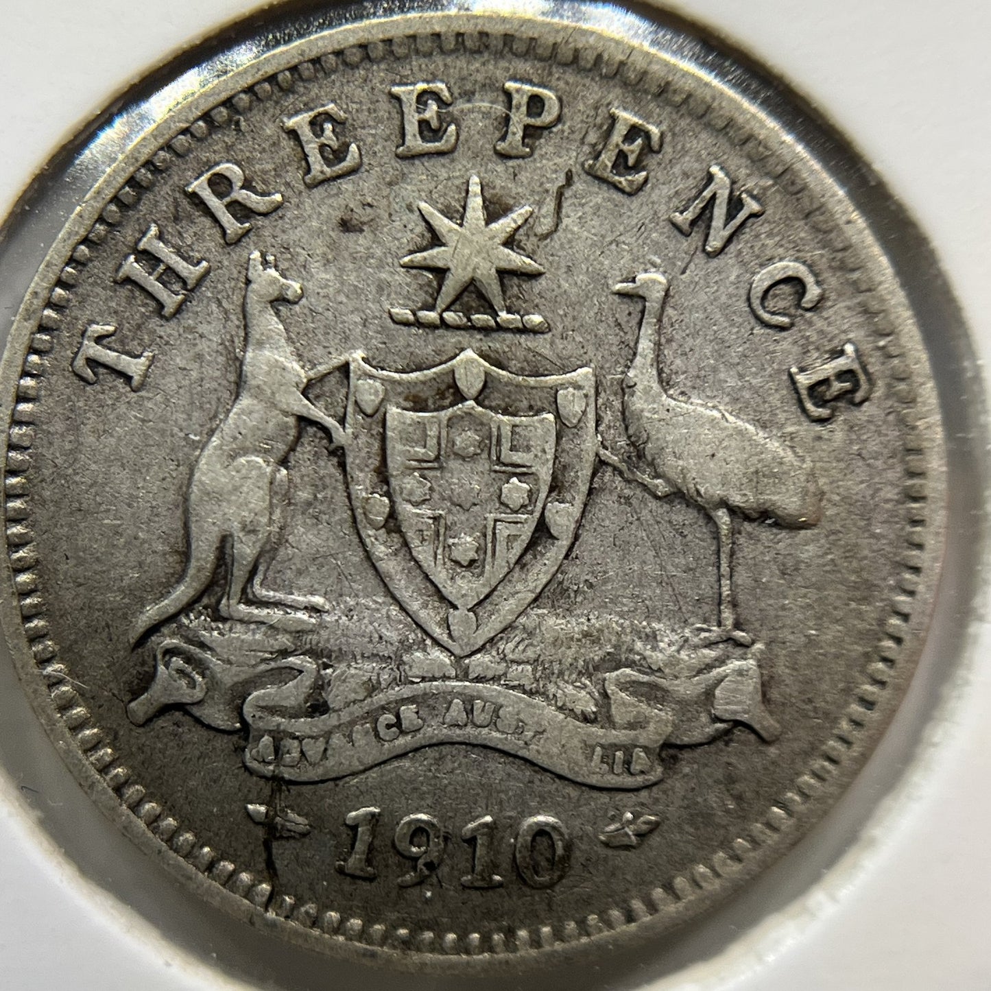 1910 Threepence Coin - Very Fine - Silver Edward VI First Year of Issue