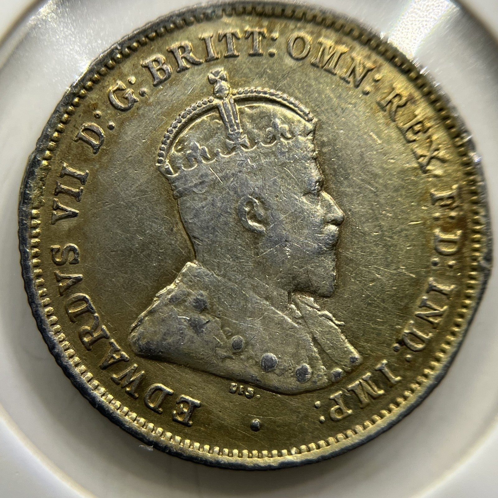 1910 Sixpence Coin - almost Extremely Fine - Silver Edward VII