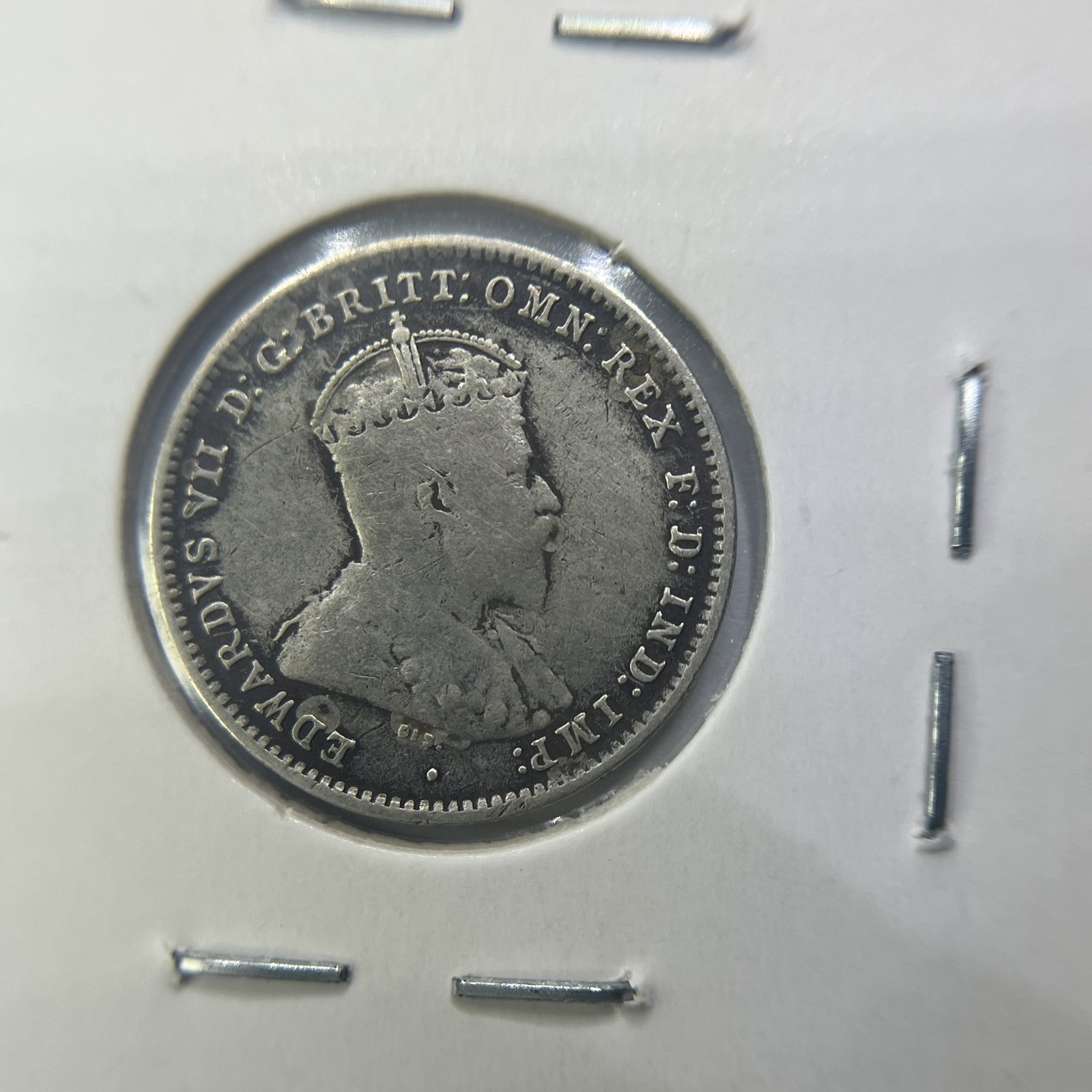 1910 Threepence Coin - Very Fine - Edward VII Silver Predecimal First Year