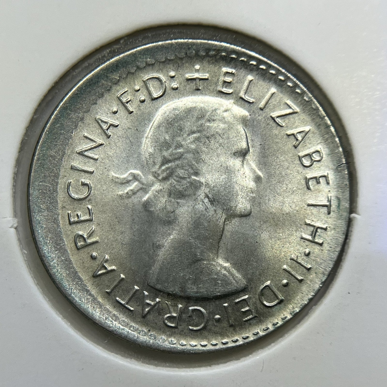 1963 Threepence Error Coin - Broad Strike Uncirculated - Scarce Predecimal