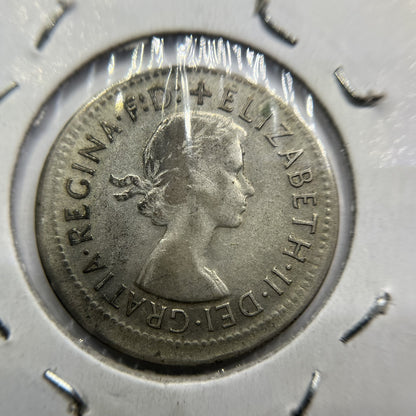 1955 Shilling Error Coin - Large BroadStrike Misstrike - Silver Predecimal