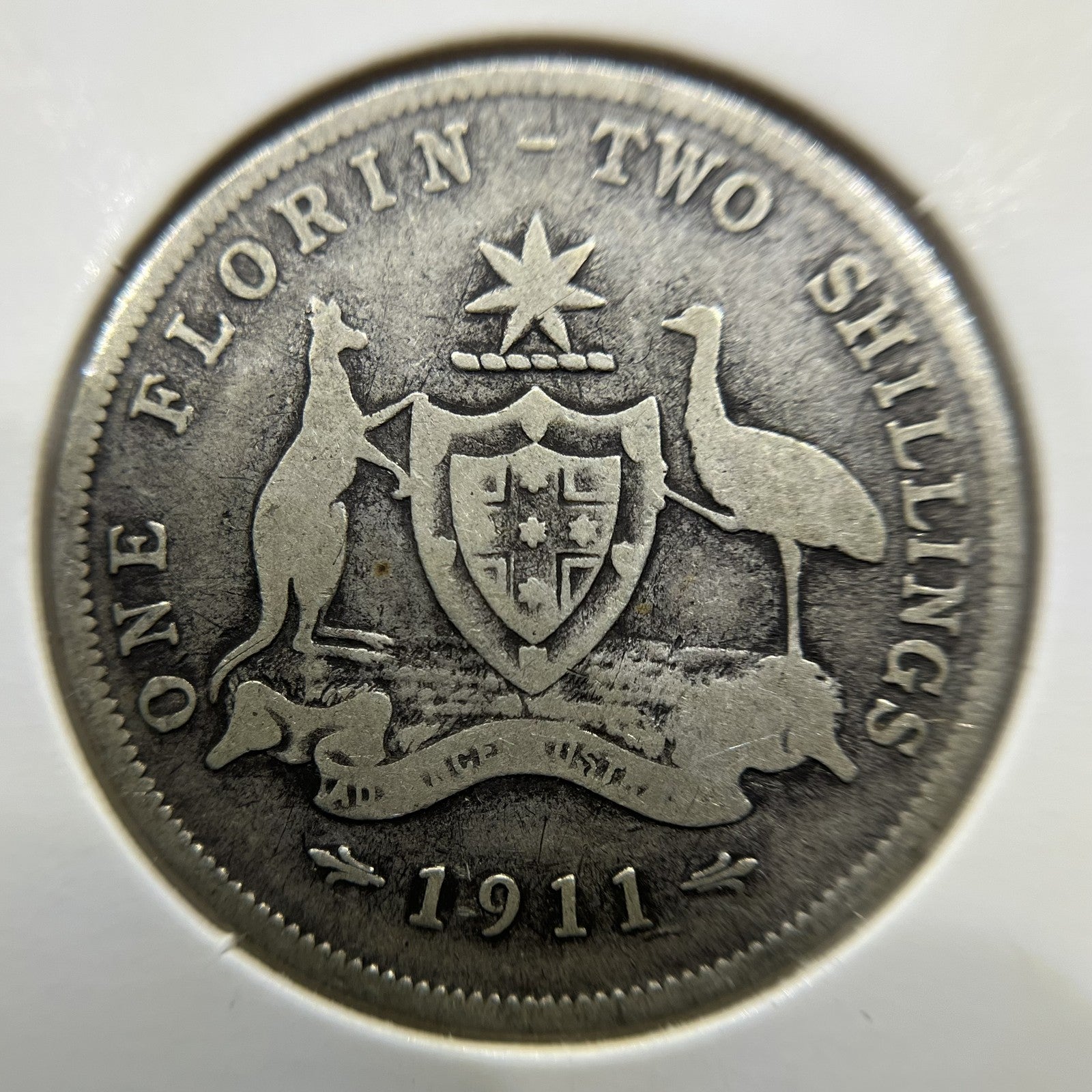 1911 Florin Coin - Very Good - George V Silver Predecimal