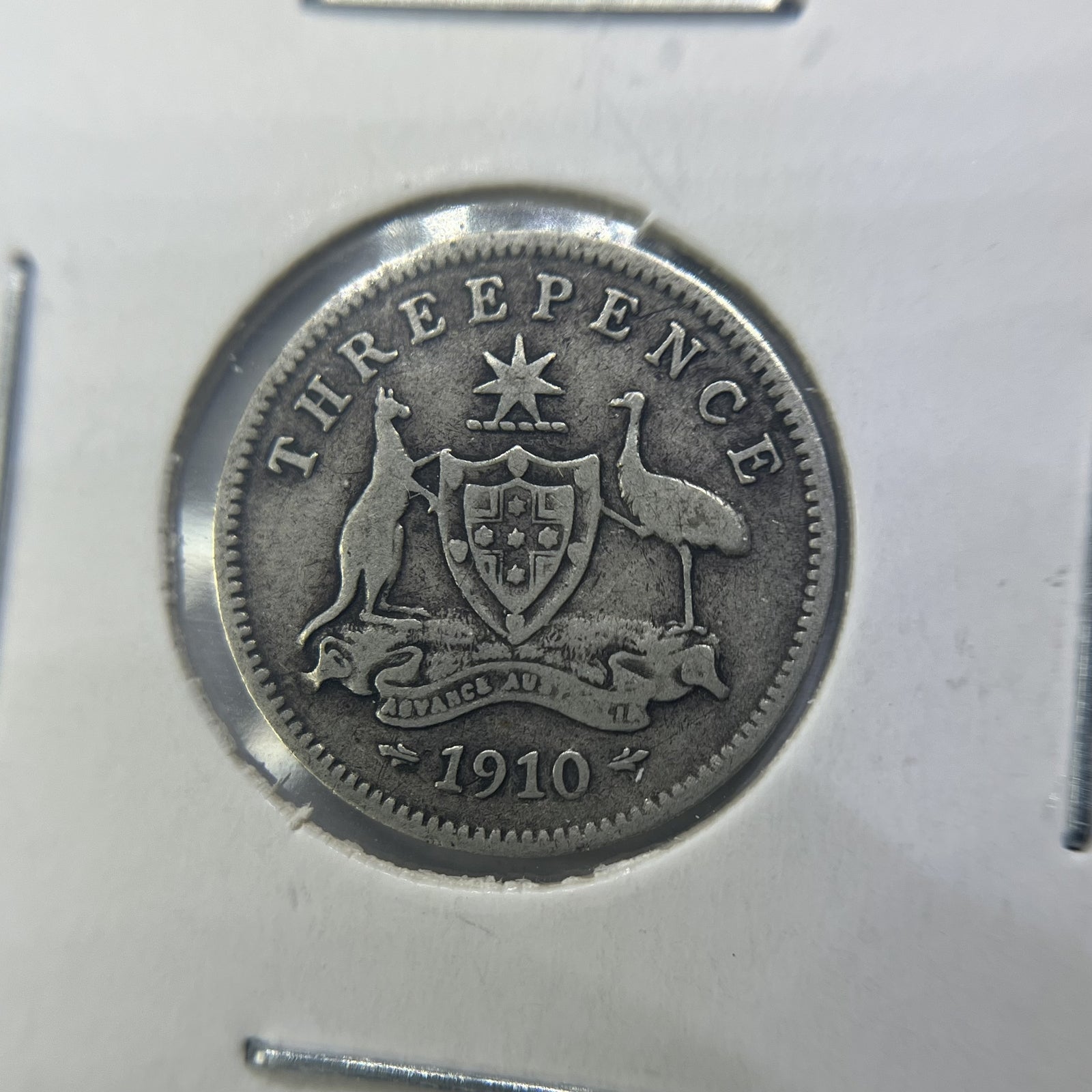 1910 Threepence Coin - almost Very Fine - Edward VII Silver Predecimal