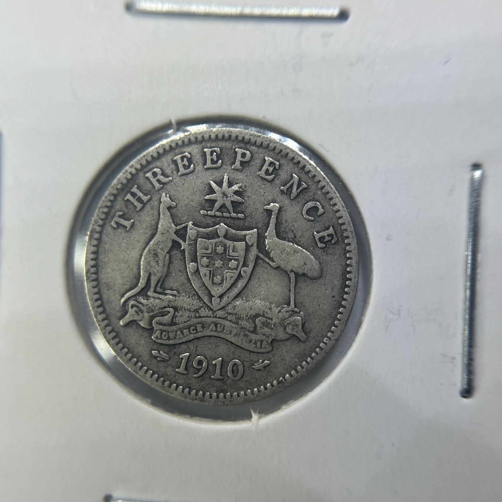1910 Threepence Coin - Very Fine - Edward VII Silver Predecimal First Year