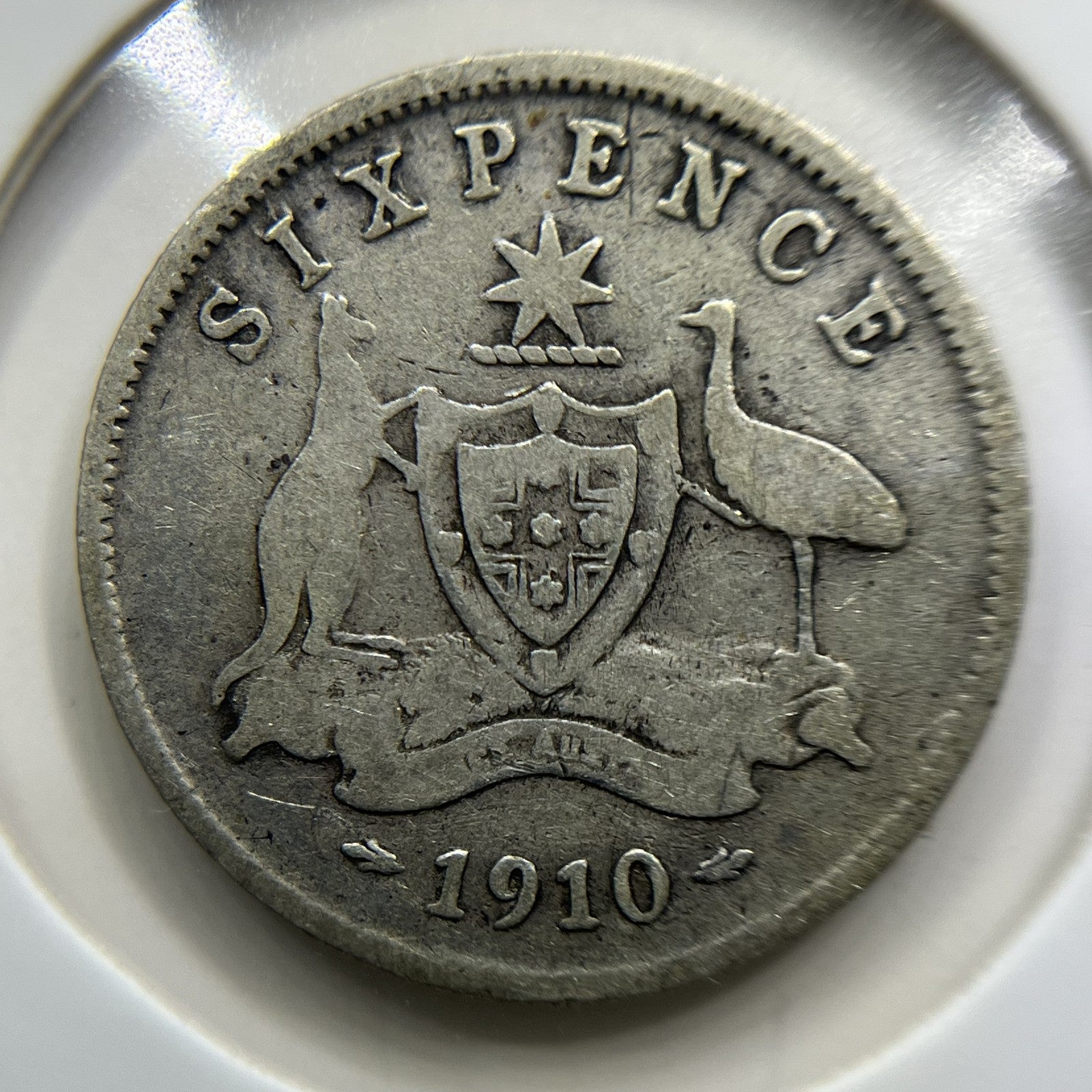 1910 Sixpence Coin - Fine - Edward VII First Year of Issue Silver Predecimal