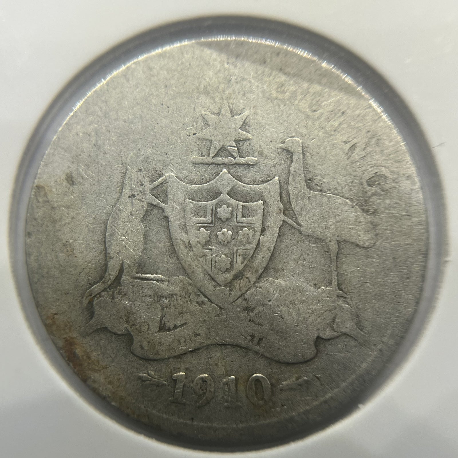 1910 Shilling Coin - Very Good - Edward VII Silver Predecimal First Year Issue