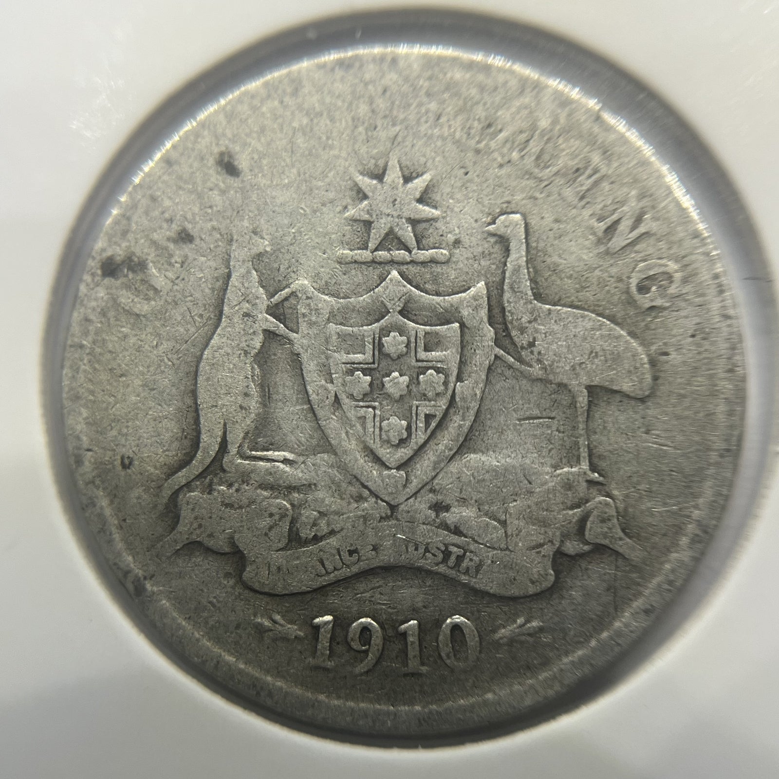 1910 Shilling Coin - Very Good - Edward VII Silver Predecimal First Year Issue