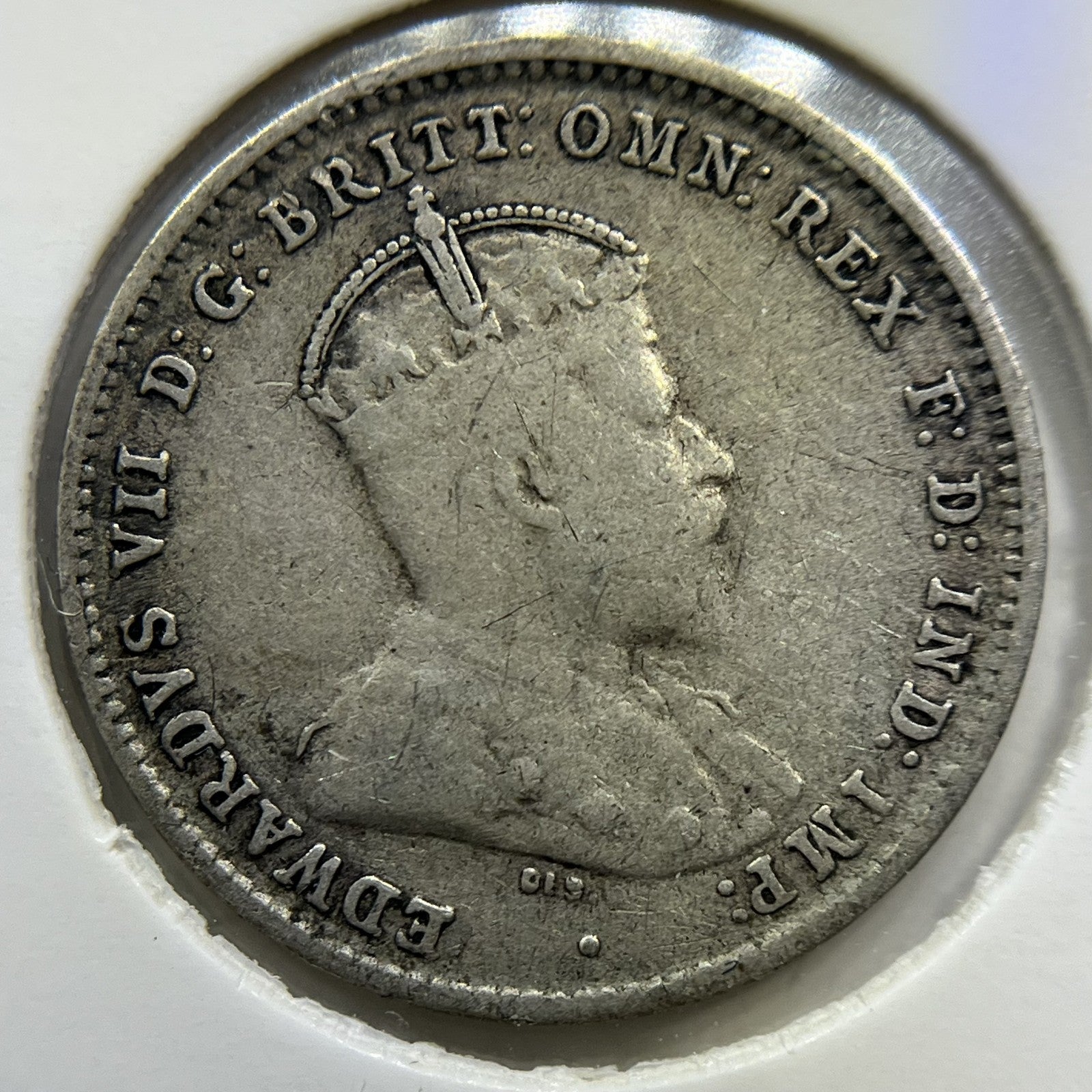 1910 Threepence Coin - Very Fine - Silver Edward VI First Year of Issue
