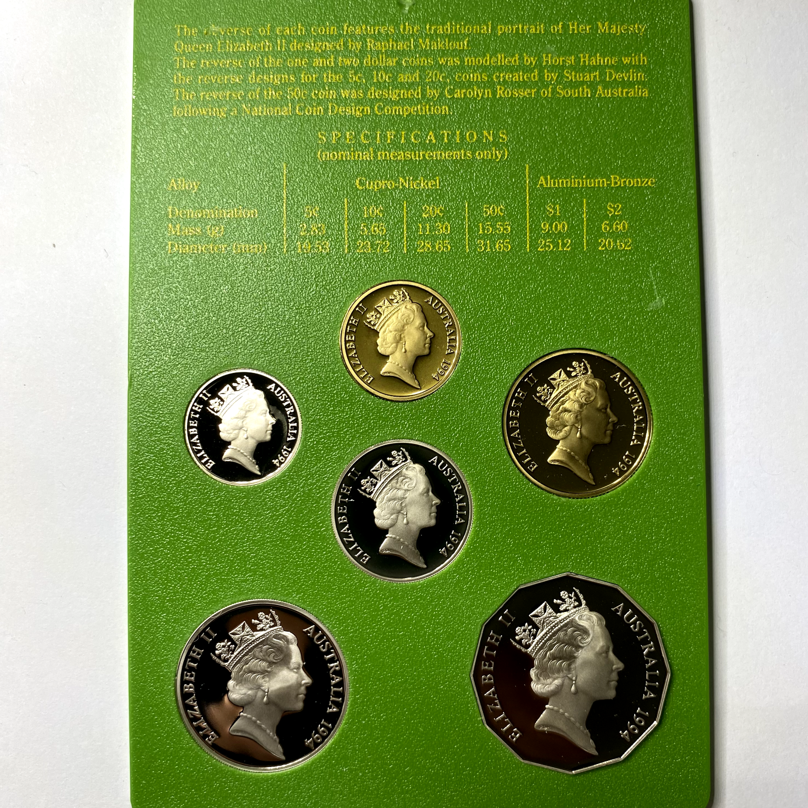 1994 Twenty 20 Cent Coin - Ex Proof Set - Elizabeth II Australia