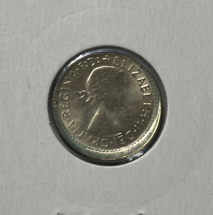 1961 Threepence Error Coin - Large Broadstrike Choice Uncirculated - Silver