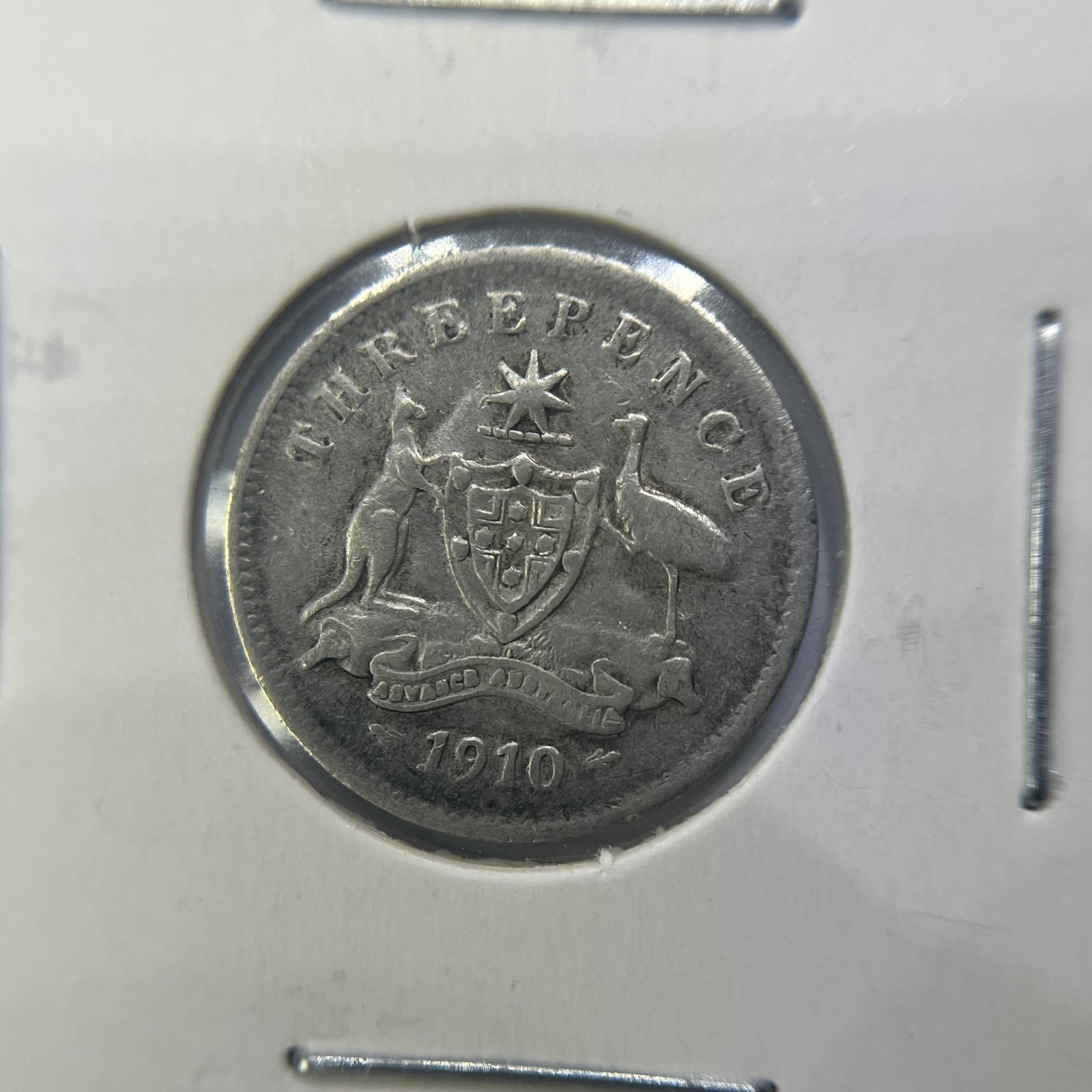 1910 Threepence Coin - Very Fine - Edward VII Silver Predecimal First Year