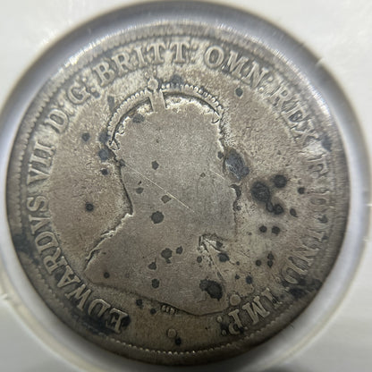 1910 Florin Coin - Good - Edward VII Silver Predecimal First Year of Issue