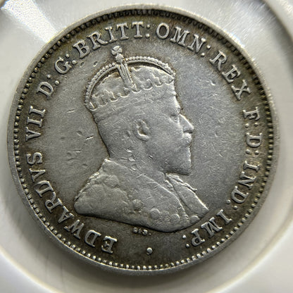 1910 Sixpence Coin - Very Fine - Silver Edward VII