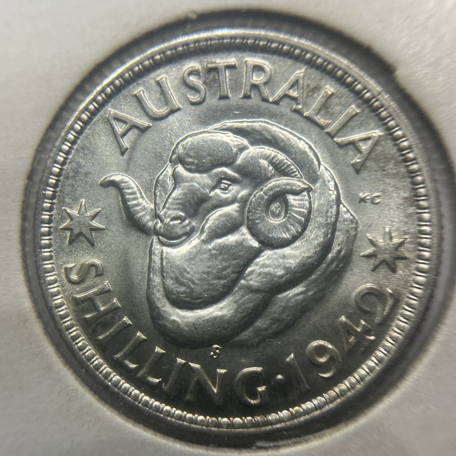 1942 s Shilling Coin - Choice Uncirculated Lustre - George VI Silver Predecimal
