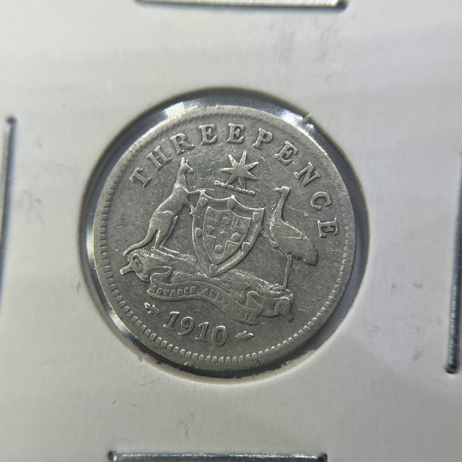 1910 Threepence Coin - almost Very Fine - Edward VII Silver Predecimal