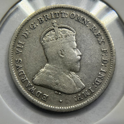 1910 Sixpence Coin - Very Fine - Silver Predecimal Edward VII