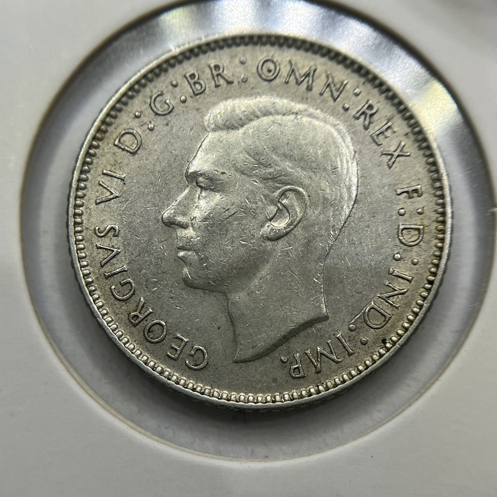 1943 d Sixpence Coin - Fine - George VI Silver Predecimal