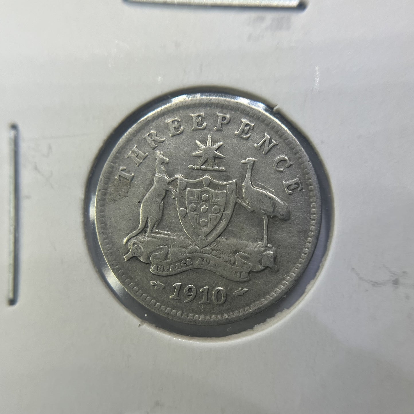 1910 Threepence Coin - almost Very Fine - Edward VII Silver Predecimal