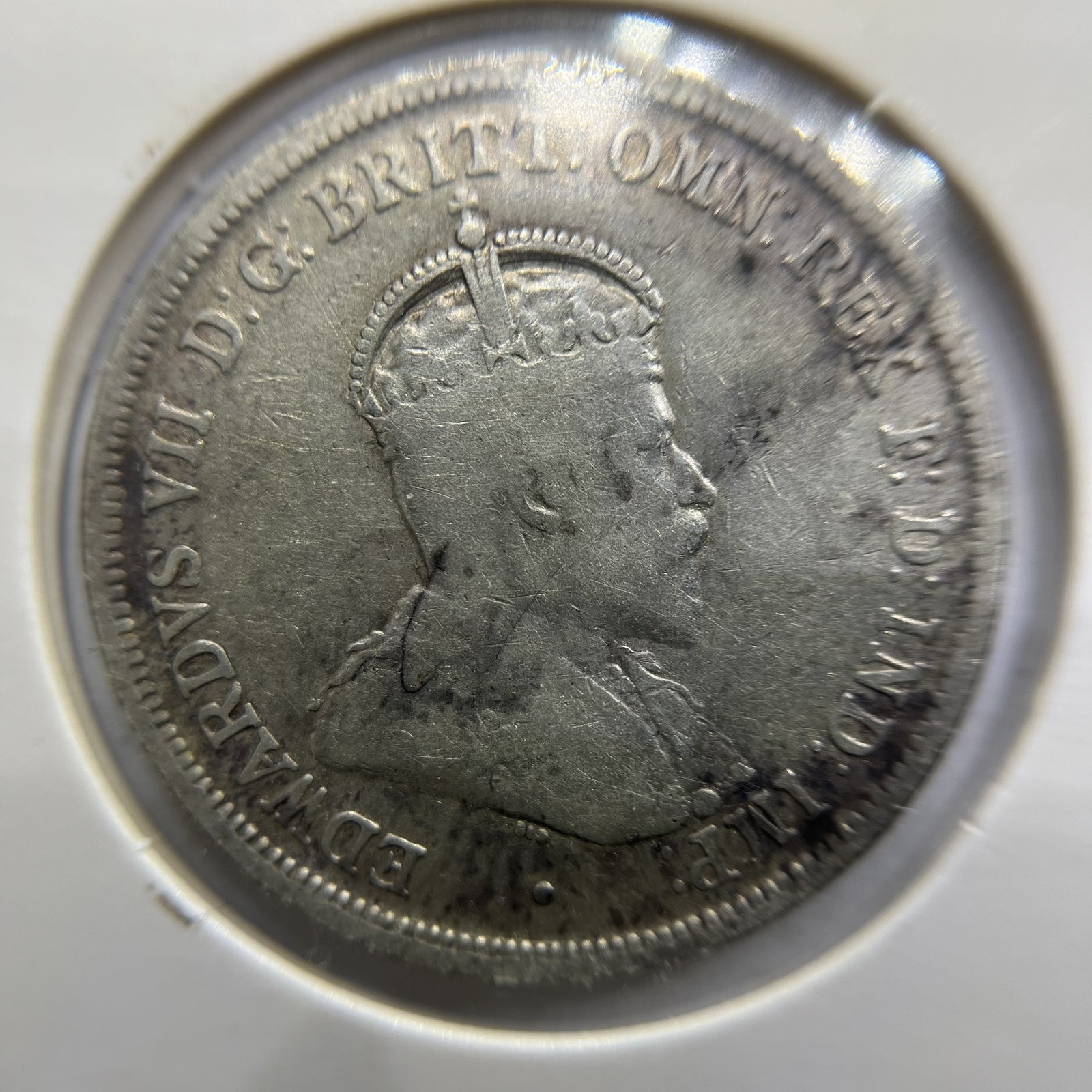 1910 Florin Coin - Very Fine - Edward VII Silver Predecimal First Year of Issue
