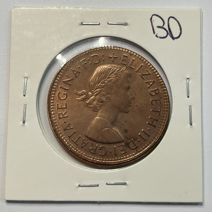 1964 Penny Coin - Struck Out of Collar Misstrike Error Lip - Scarce Predecimal
