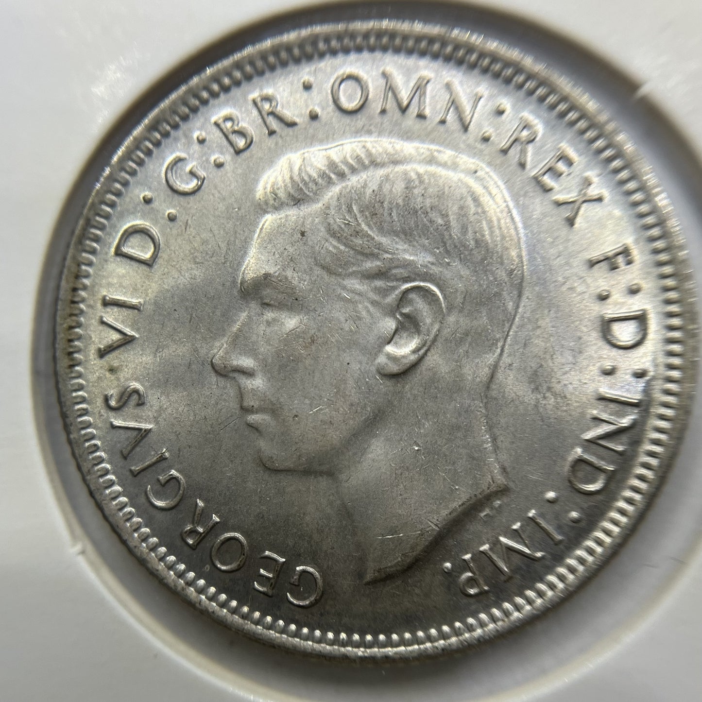 1943 Florin Coin - Choice Uncirculated - George VI Silver Predecimal