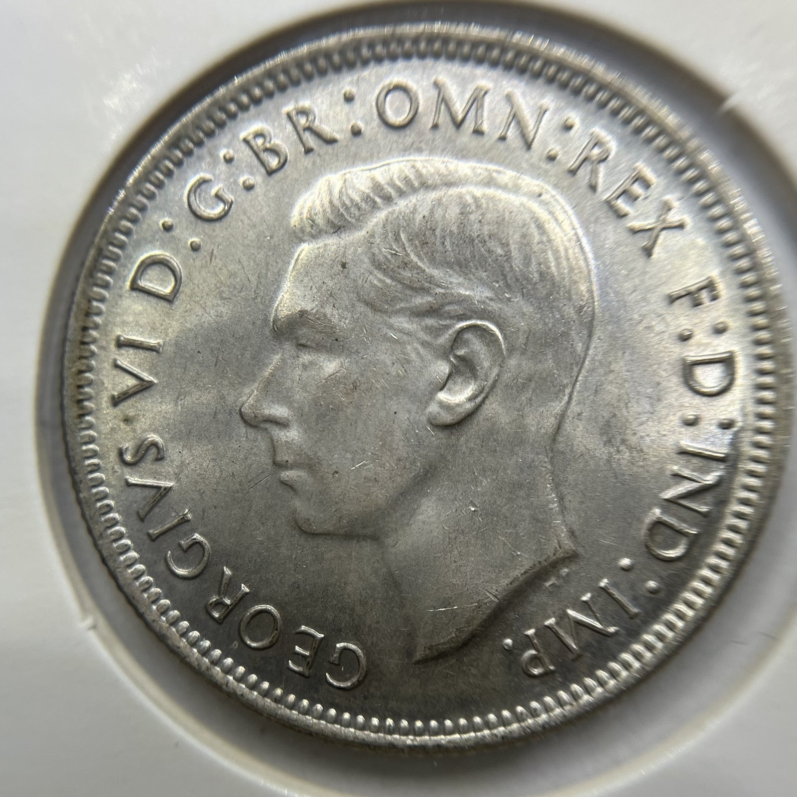 1943 Florin Coin - Choice Uncirculated - George VI Silver Predecimal