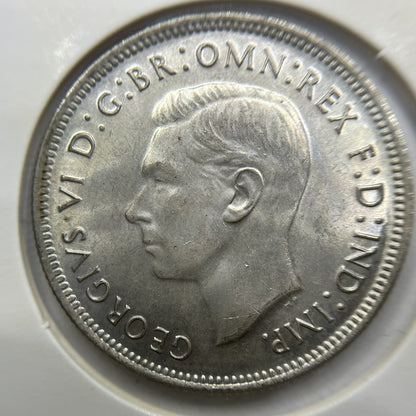 1943 Florin Coin - Choice Uncirculated - George VI Silver Predecimal