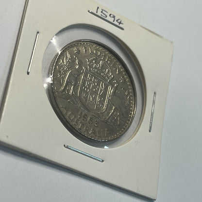 1963 Florin Coin - Off Centre Misstrike Error LIP - Scarce Predecimal Collar