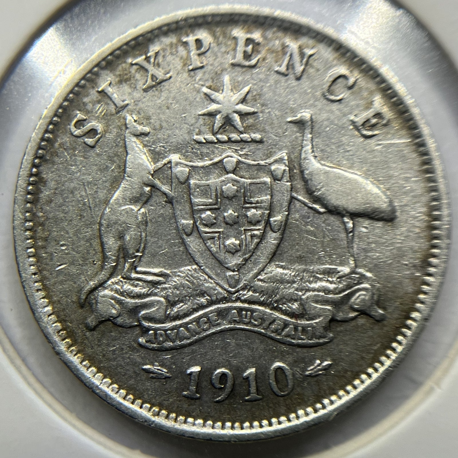 1910 Sixpence Coin - good Very Fine - Silver Predecimal Edward VII