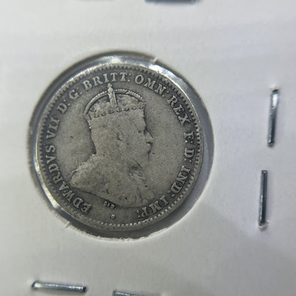 1910 Threepence Coin - almost Very Fine - Edward VII Silver Predecimal