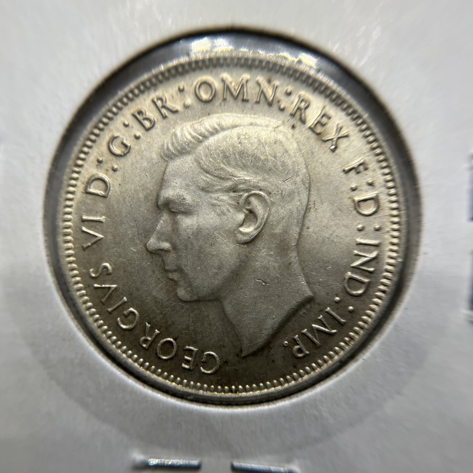1943 Florin Coin - Extremely Fine or better - George VI Silver Predecimal