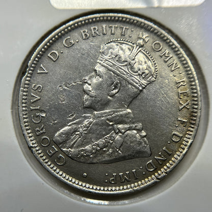 1916 Shilling Coin - Extremely Fine Rotation Error - George V Silver Predecimal