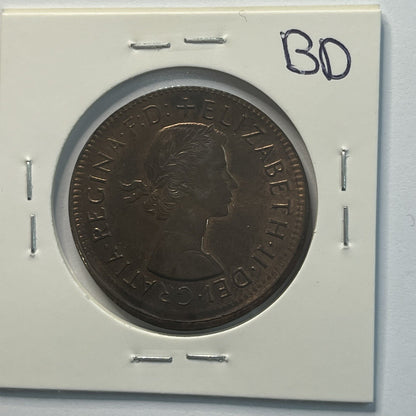 1964 Penny Coin - Struck Out of Collar Misstrike Error Lip - Scarce Predecimal