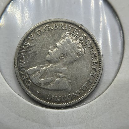 1936 Sixpence Error Coin - Struck out of Collar Lip - Silver George V