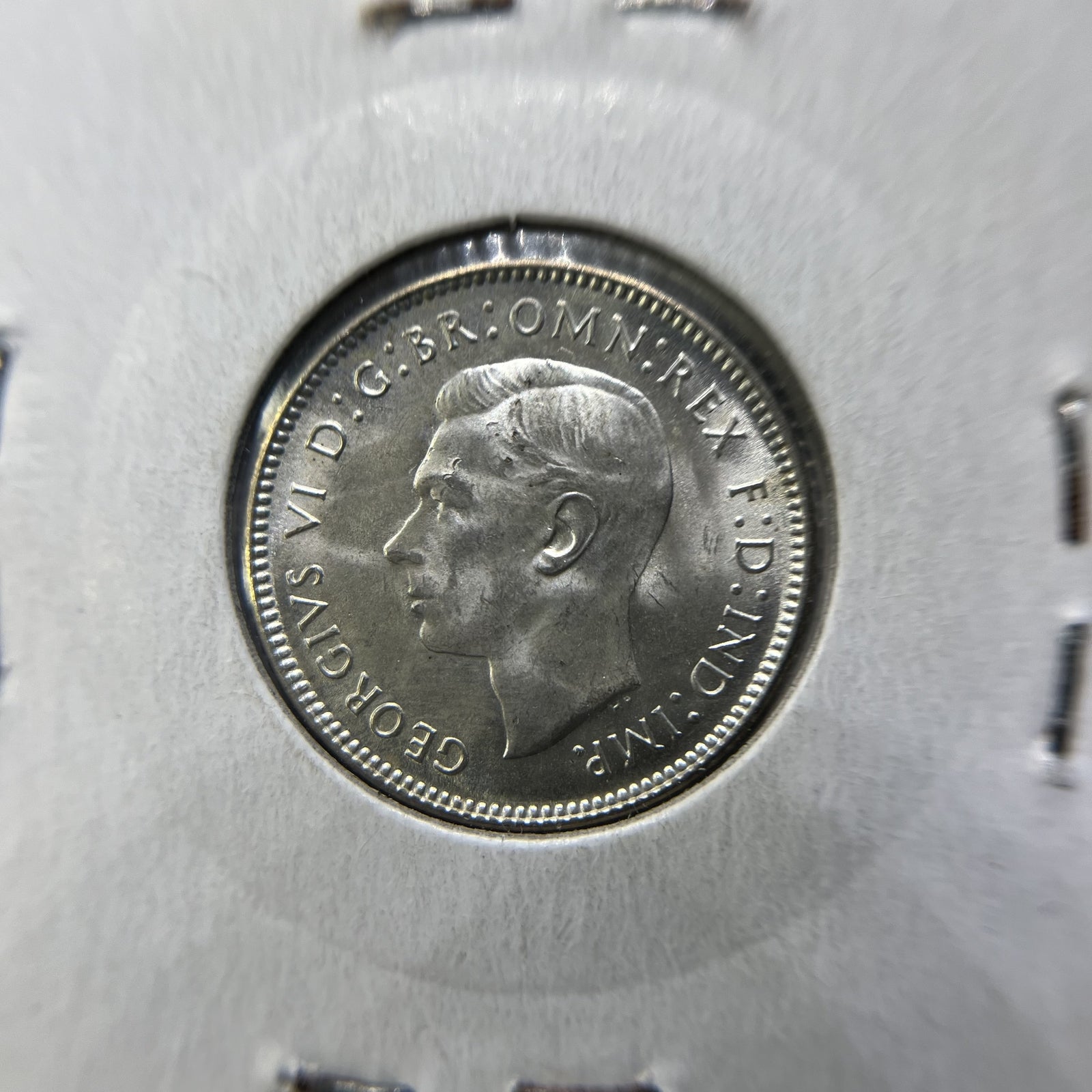 1943 d Sixpence Coin - Choice Uncirculated Lustre - George VI Silver Predecimal