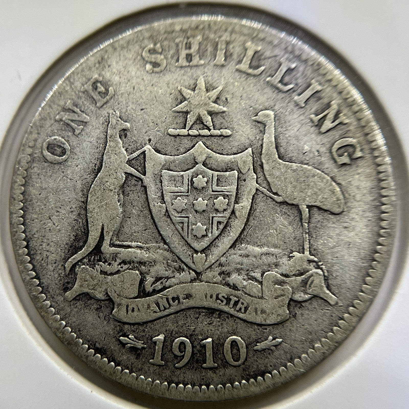 1910 Shilling Coin - Very Good - Edward VII Silver First Year