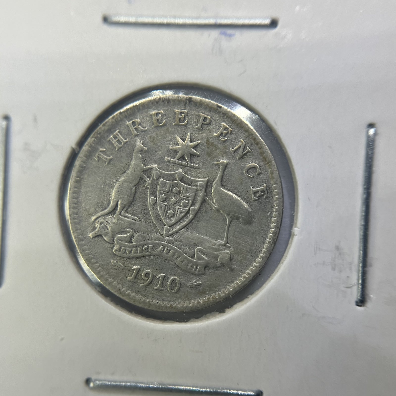 1910 Threepence Coin - Very Fine - Edward VII Silver Predecimal First Year