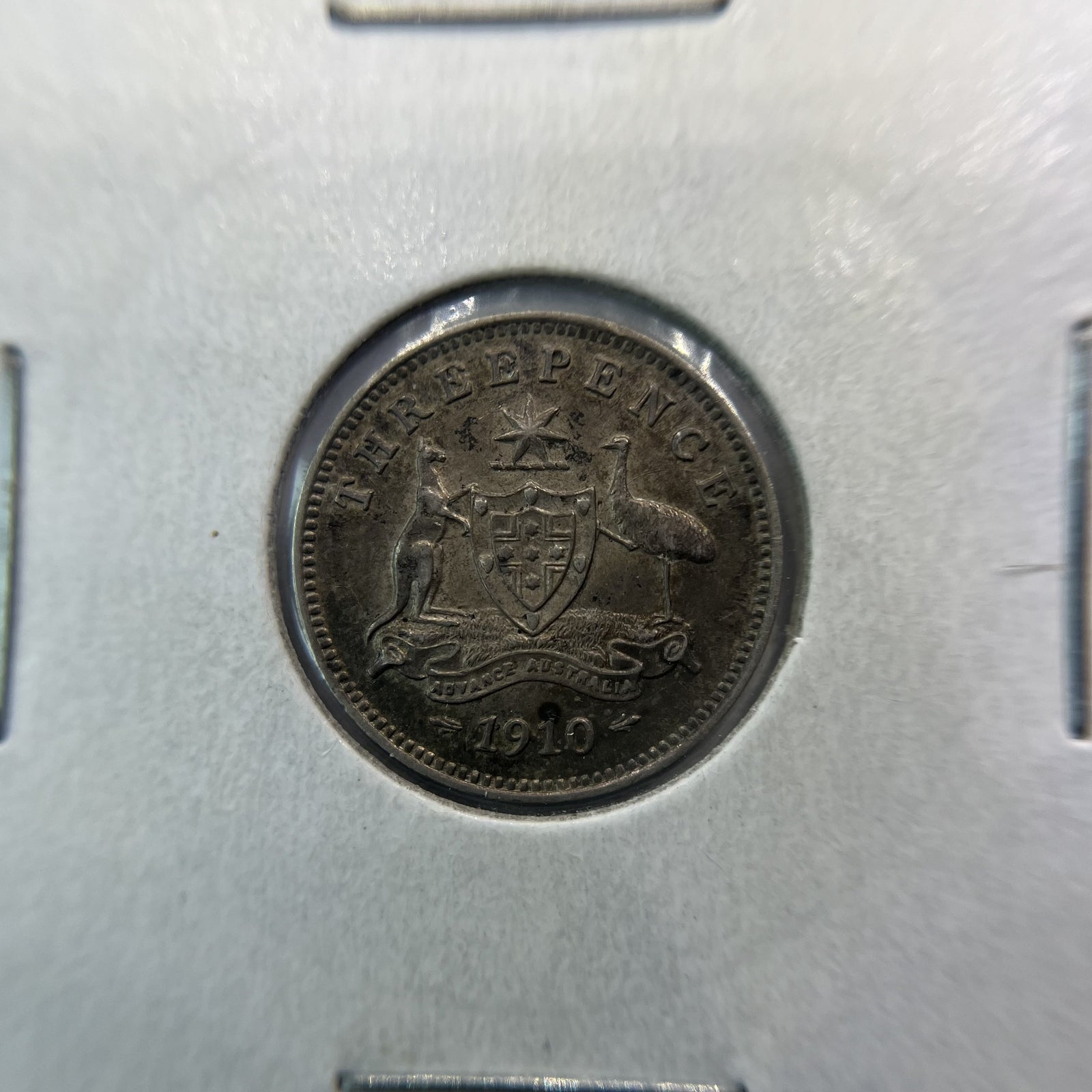 1910 Threepence Coin - almost Extremely Fine - Silver Predecimal Edward II