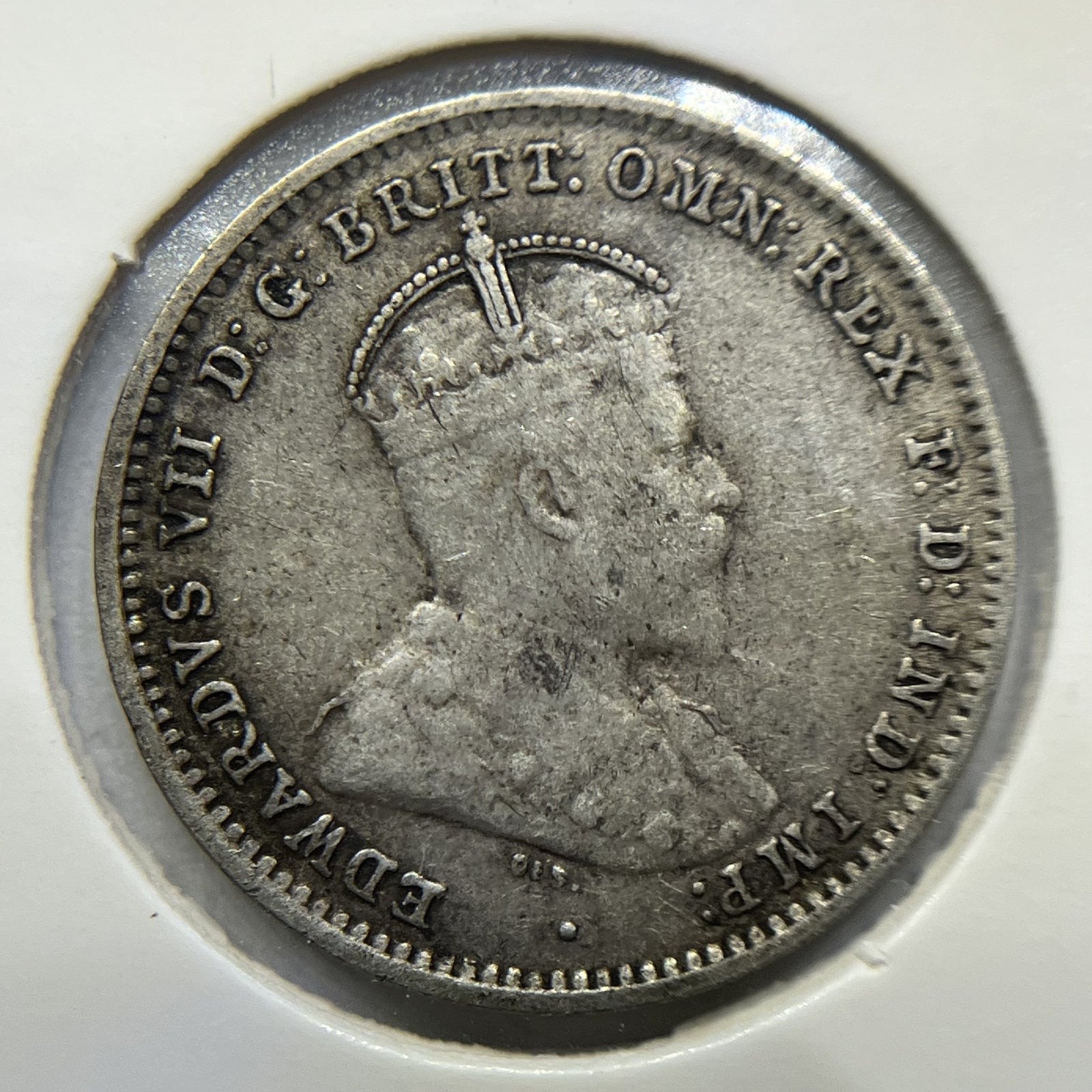 1910 Threepence Coin - Very Fine - Silver Predecimal Edward VII