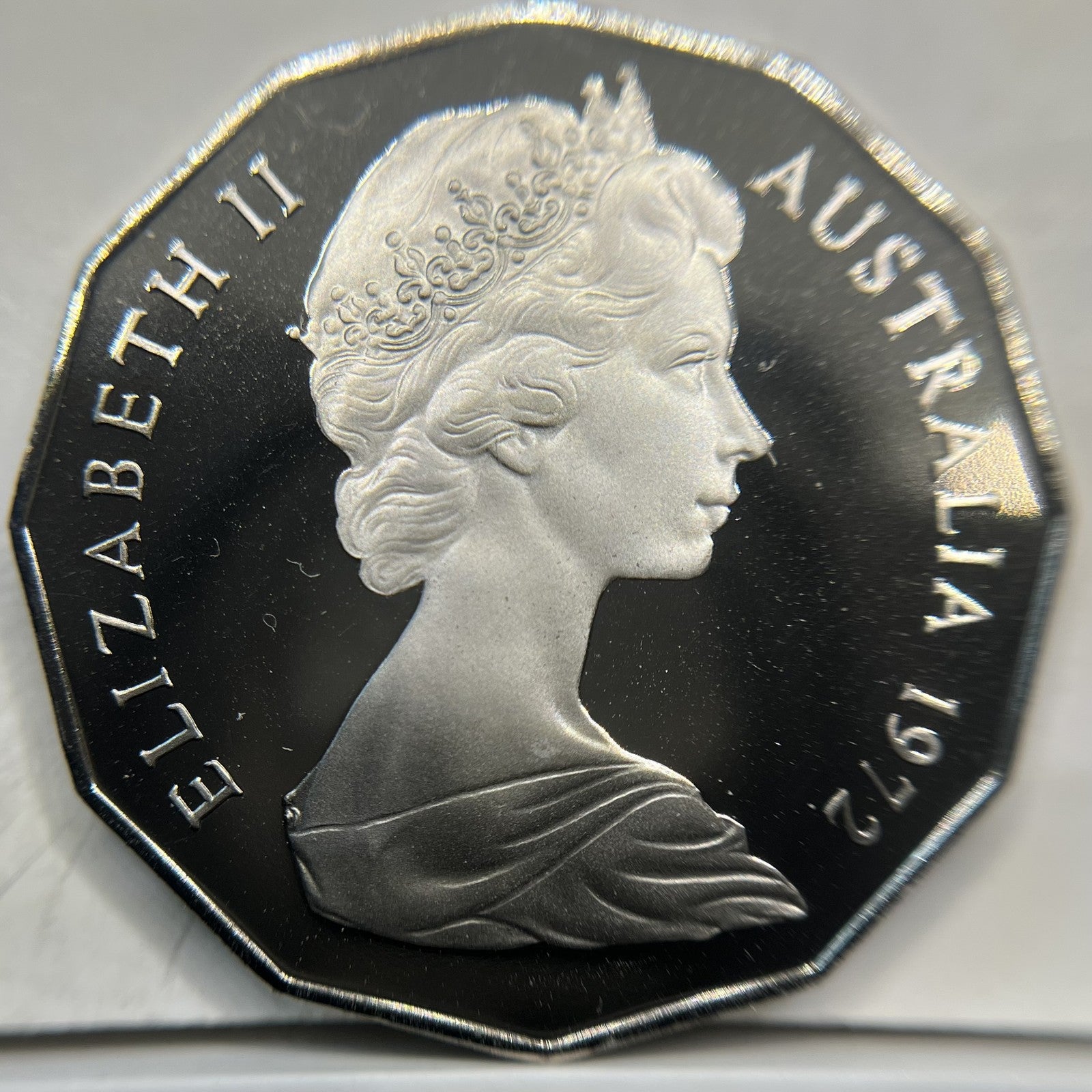 1972 50 Fifty Cent Coin - Proof - COA Queen Elizabeth II