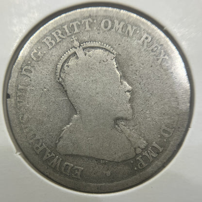 1910 Florin Coin - Good - Edward VII Silver Predecimal First Year of Issue