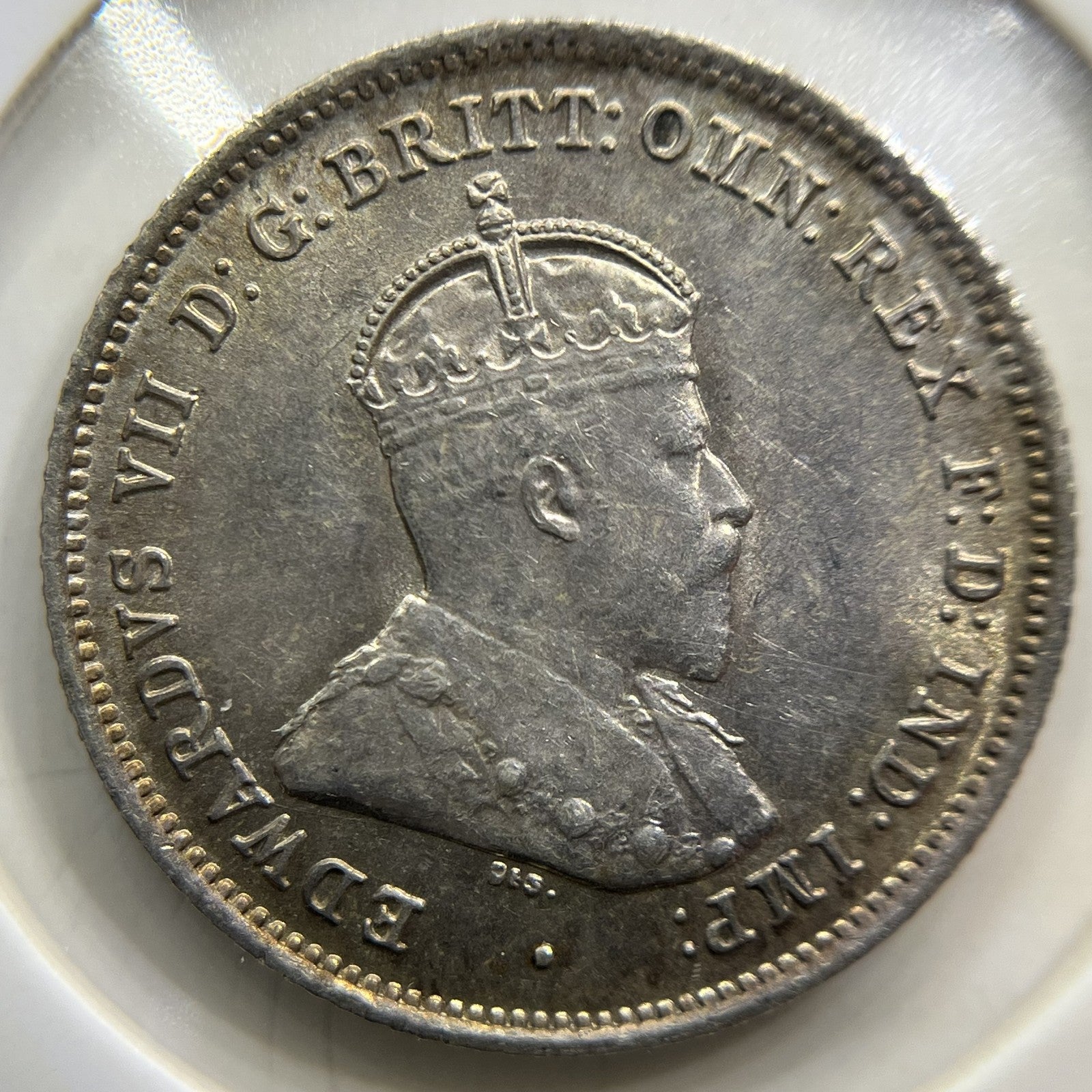 1910 Sixpence Coin - Uncirculated - Silver Edward VII